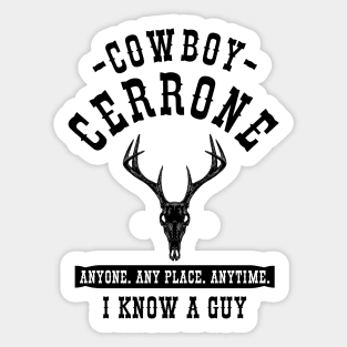 Cowboy Cerrone BLK Sticker